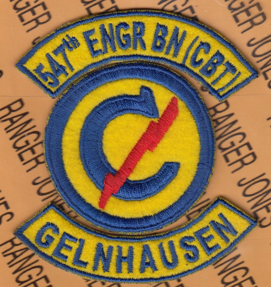 US Army 547th ENGINEER BN COMBAT GELNHAUSEN GERMANY patch set