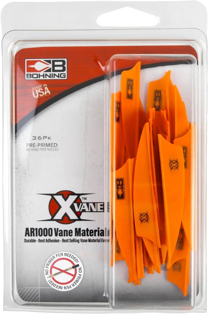 Lightweight Flexibility: 36 Orange 2.25" Vanes for Enhanced Archery Performance