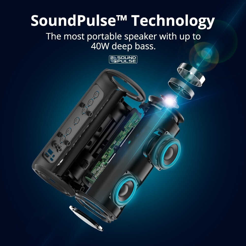40W bluetooth Speaker Tronsmart Element T6 Plus Waterproof Boombox Power Bank US