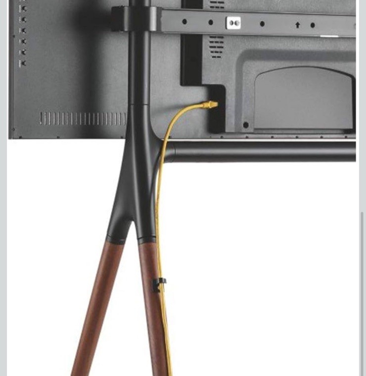 POUT EYES 16 Quadpod Easel Stand, Height Adjustable, Black, Fits up to 70 in TV