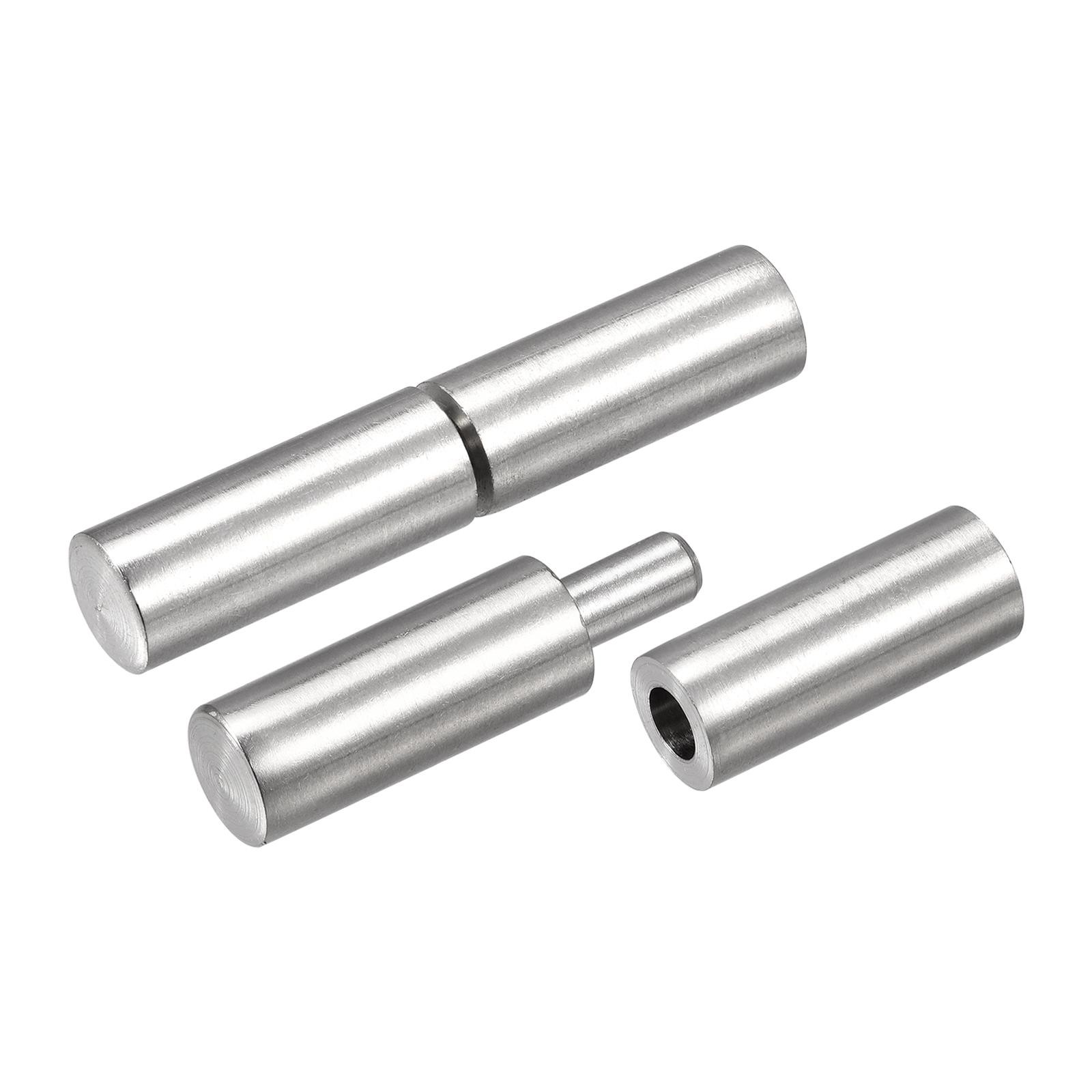 Weld on Barrel Hinges, 60mm x 12mm 304 Stainless Steel Hinge Pin 2 Pairs