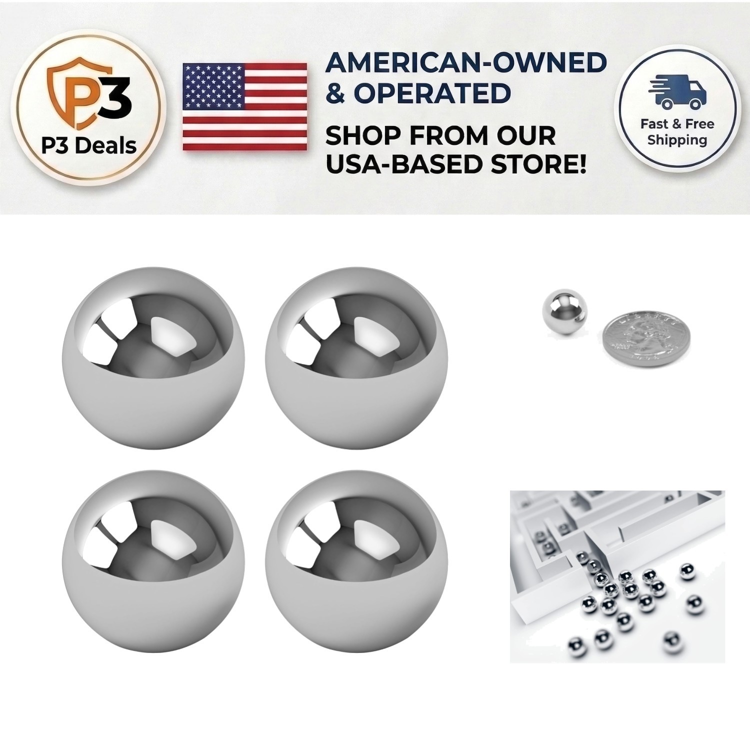 4-Pack 1/2 Inch Steel Balls Replacement for Labyrinth Games - Durable Precision