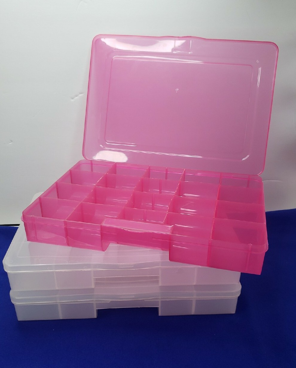 Unbranded Lot Of 3 20 Compartment Small Parts Organizer Tackle Box Storage