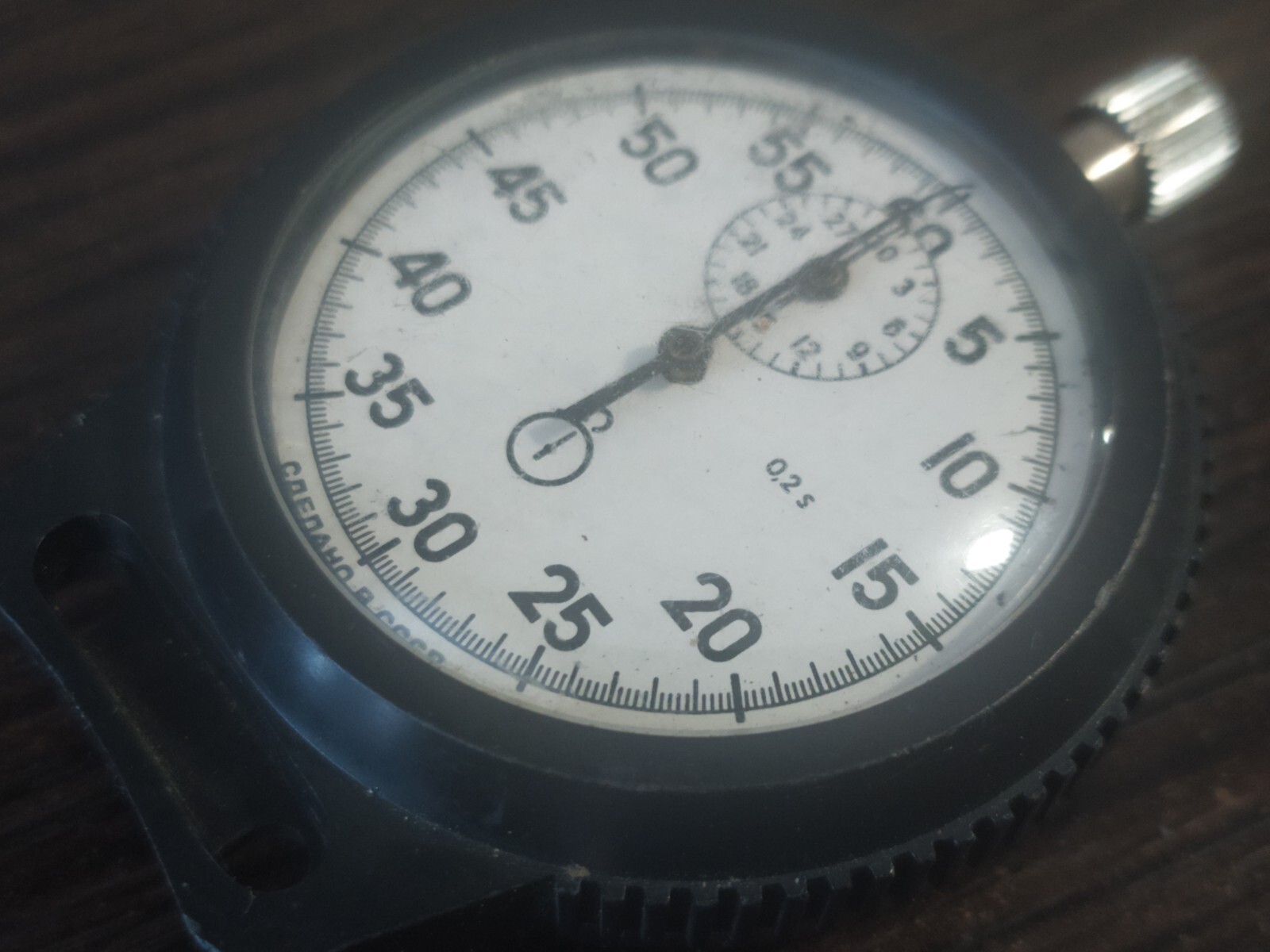 Vintage Chronograph Stopwatch  plastic Pocket Soviet USSR not working