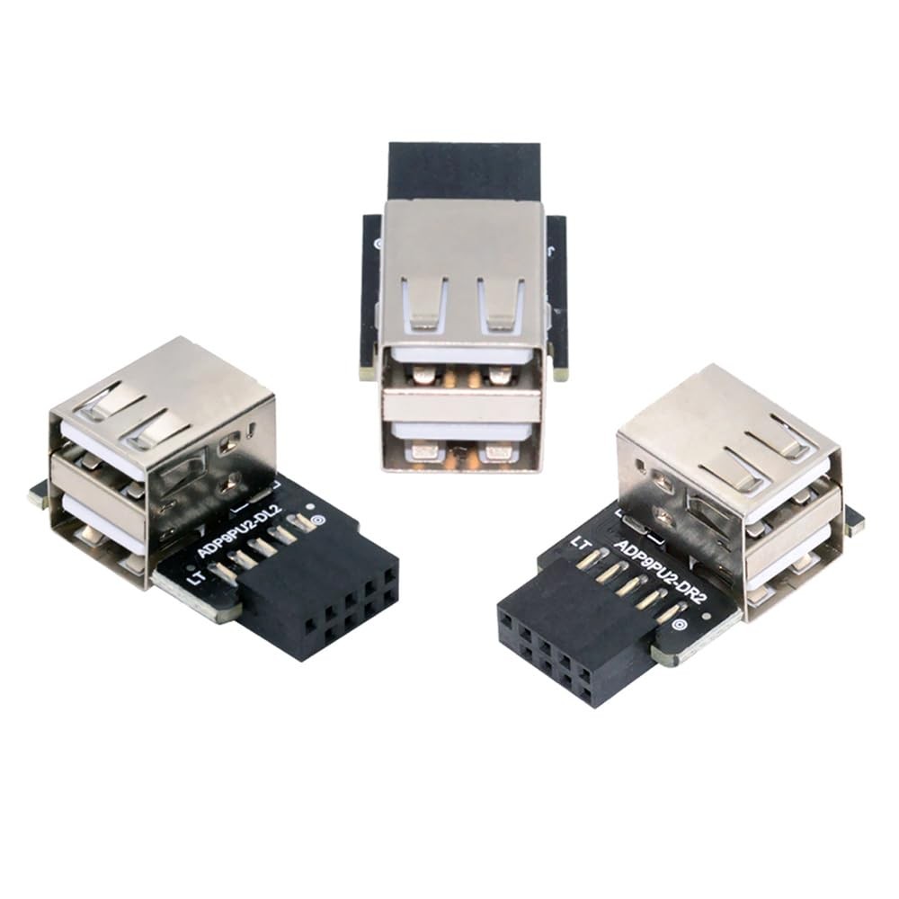 cablecc 3pcs/Set Motherboard 9Pin/10Pin Front Panel Header Female to Black