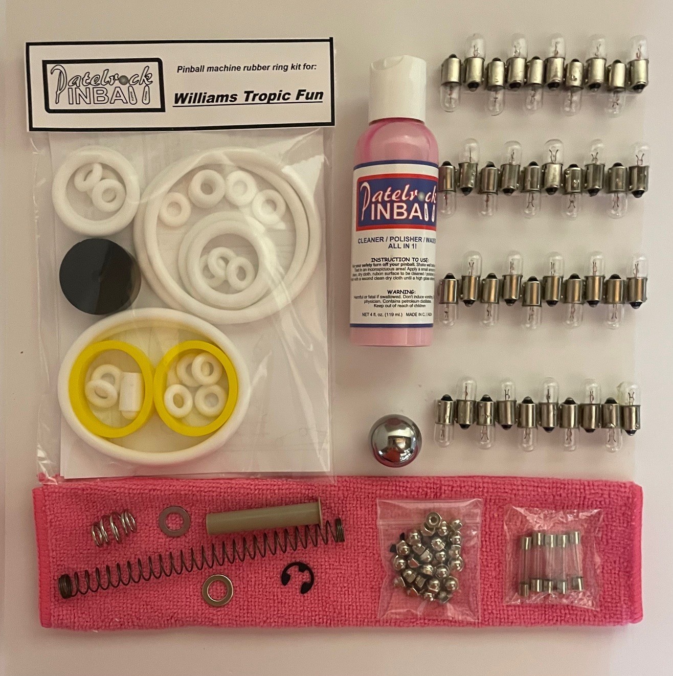 1973 Williams Tropic Fun Pinball Machine Maintenance Tune Up Kit