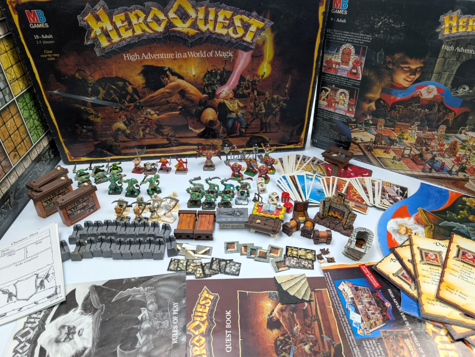Original Heroquest Board Game 1989-90 painted 100% complete