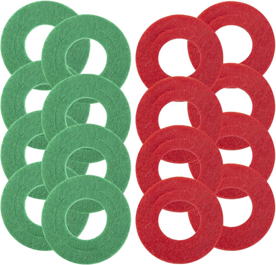 Car Battery Terminal Anti Corrosion Washers 8 Red & 8 Green Fiber 16PCS