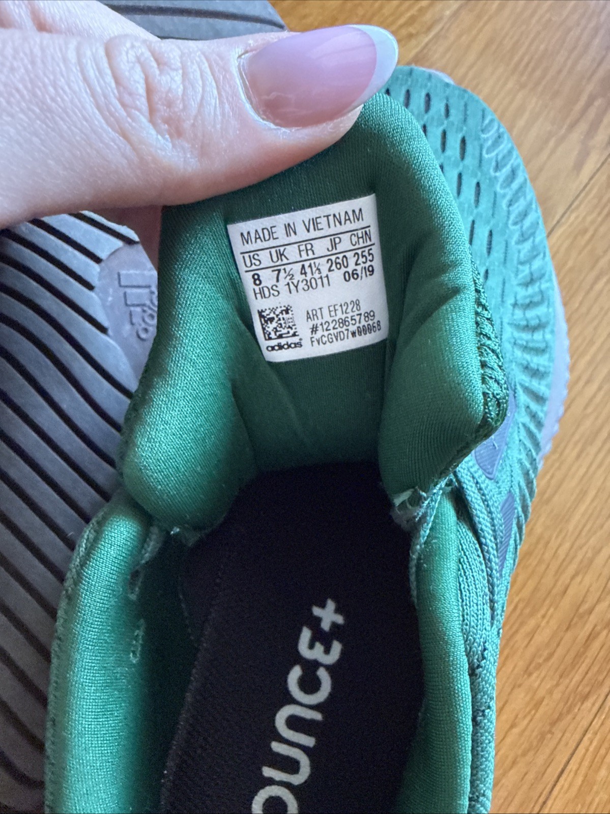 adidas Alphabounce + Shoe - Unisex Running Dark Green/Gold Metallic/Green Size 8