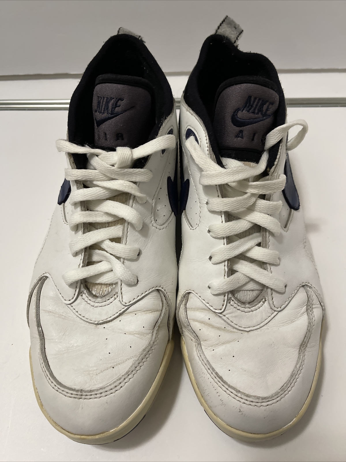 Nike Air Leather Golf Cleats Vintage 90s White,Navy, Grey Man Size US 8
