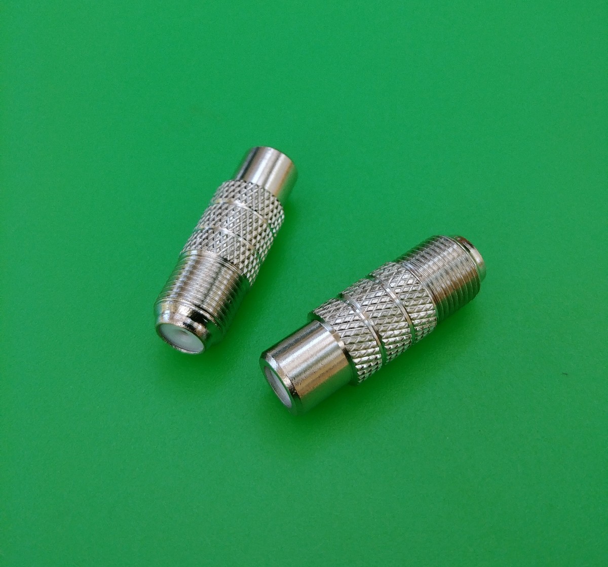 (2 PCS) F Female to RCA Female Connector - USA Seller