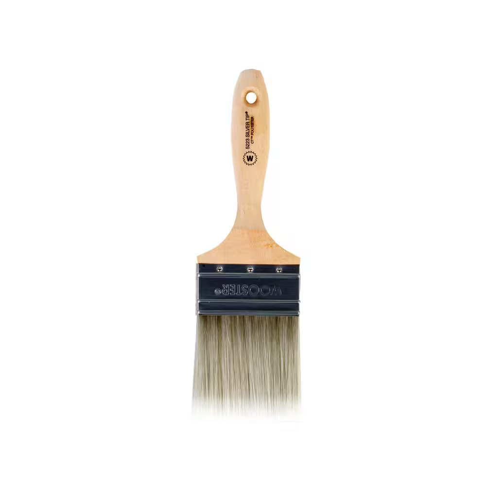 3 In. Silver Tip Polyester Flat Brush
