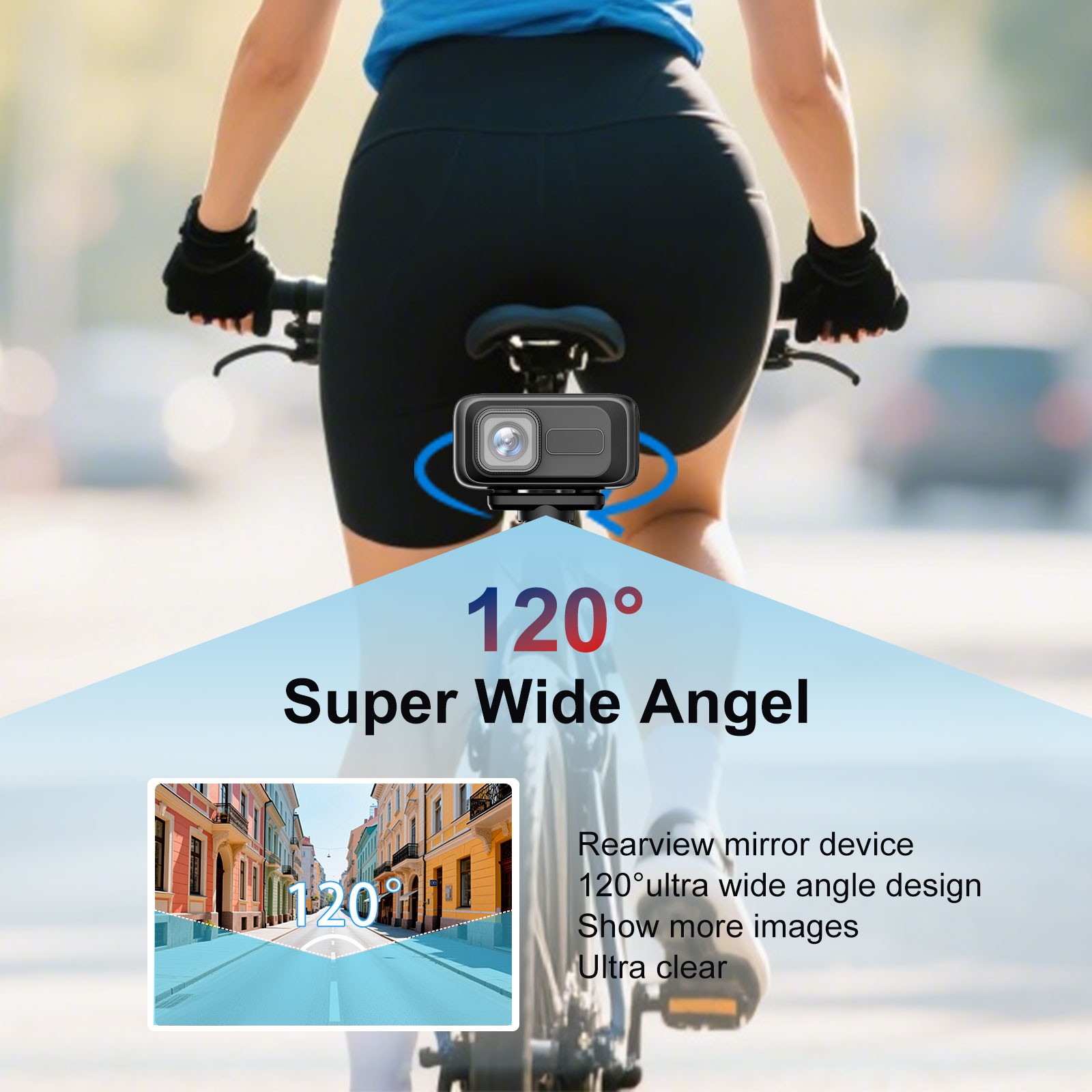 Motorcycle Dash Camera 2K HD 140° Wide Angle WiFi APP 64GB SD Card Waterproof