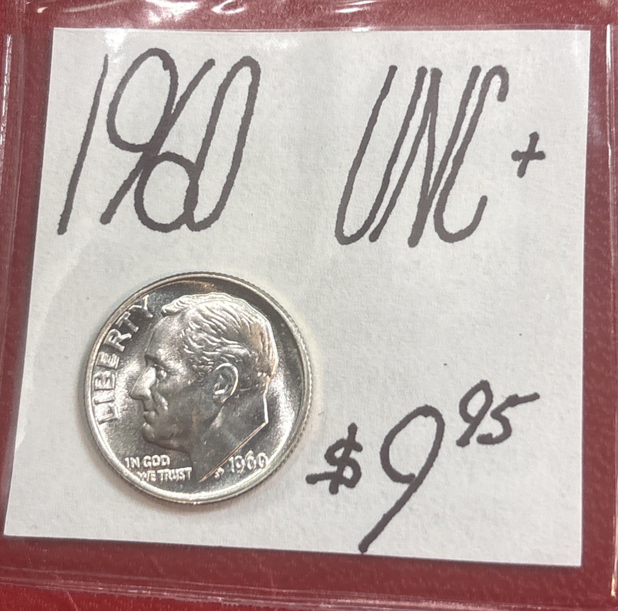 1960 Roosevelt Silver Dime! (UNC+) Uncirculated Cond! ENN Coins
