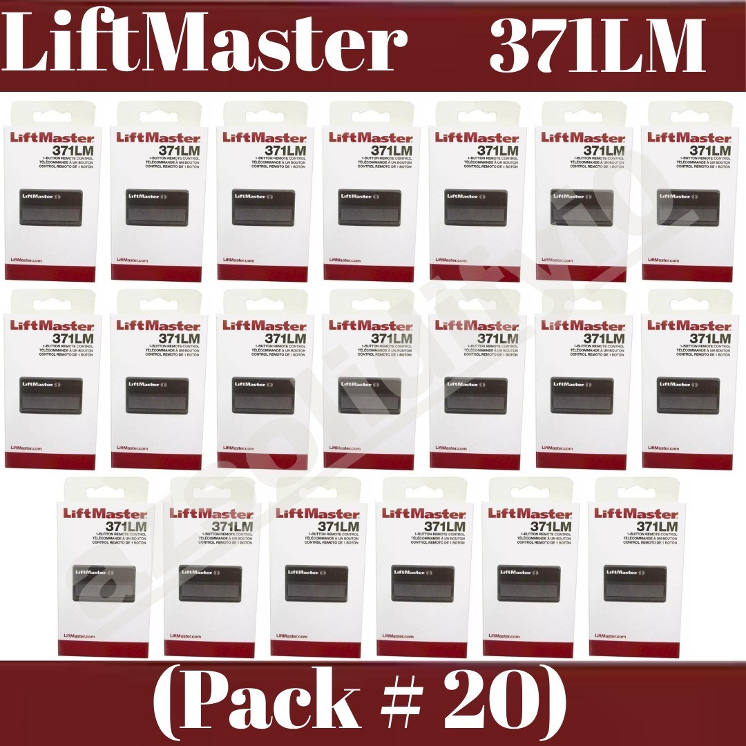 LiftMaster 371LM Garage Door Opener Remote control - Black Pack 20 Free Shipping