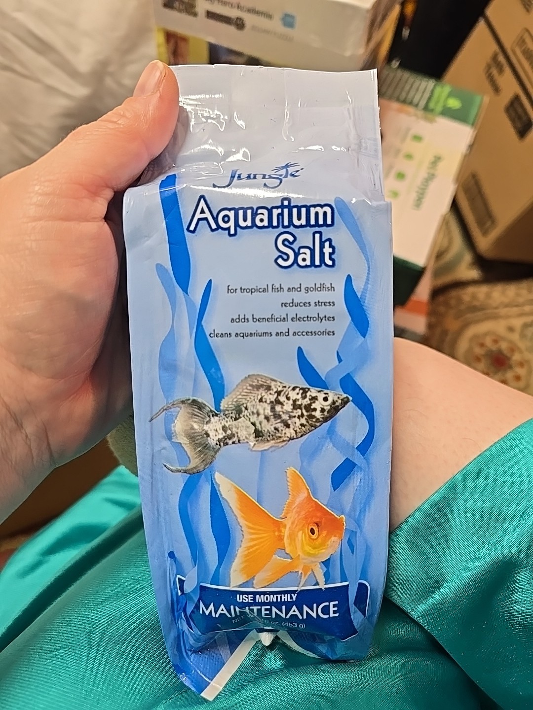 Jungle Aquarium Salt For Tropical Fish and Goldfish, 16 oz (Factory Sealed New)