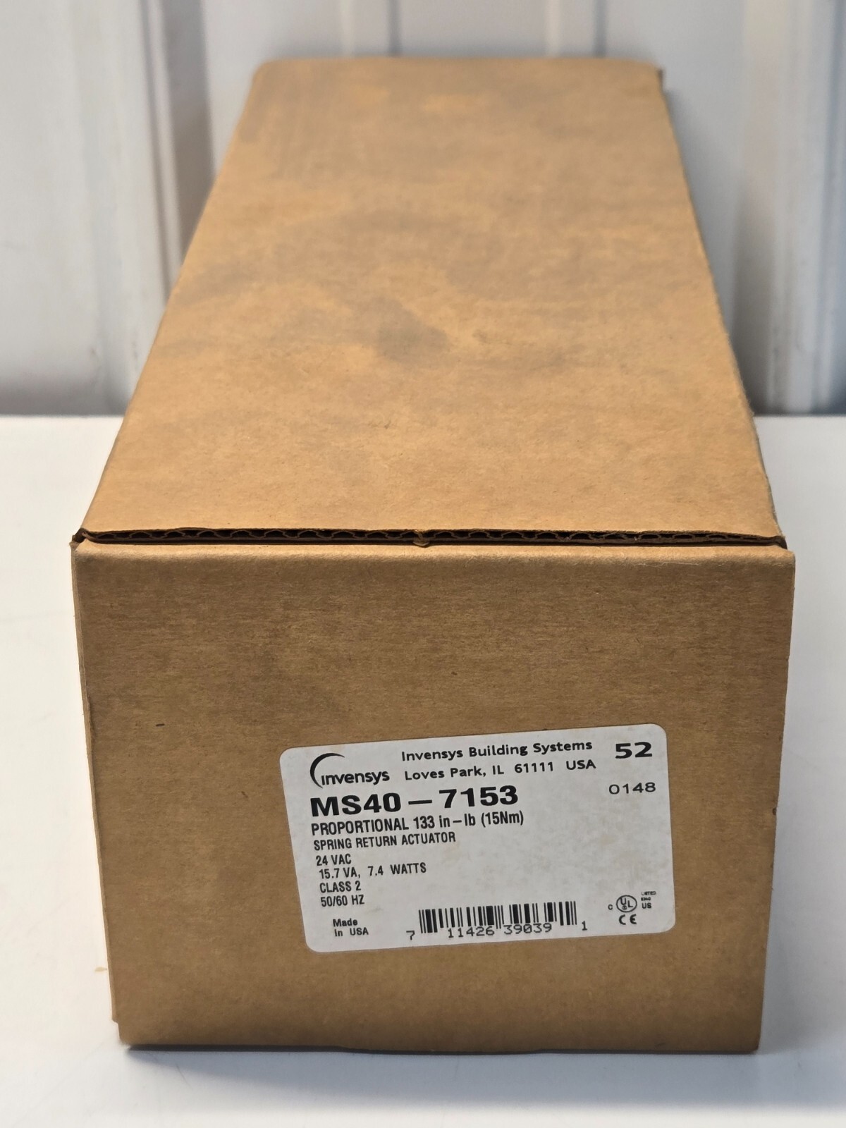 INVENSYS MS40-7153 ACTUATOR PROPORTIONAL 133 IN-LB SPRING RETURN 24V NEW h15