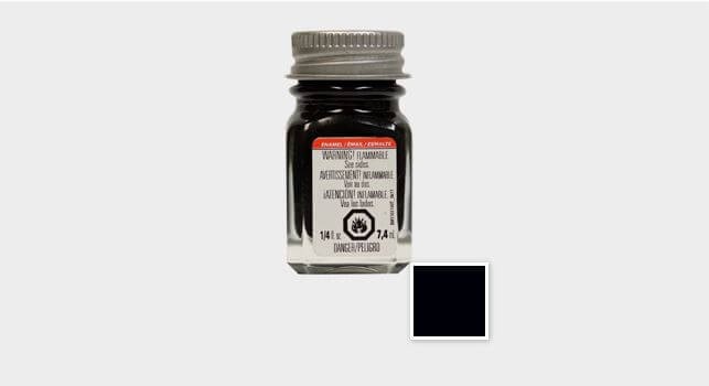 Testors 1/4 oz Flat Black Enamel Model Paint 1149TT