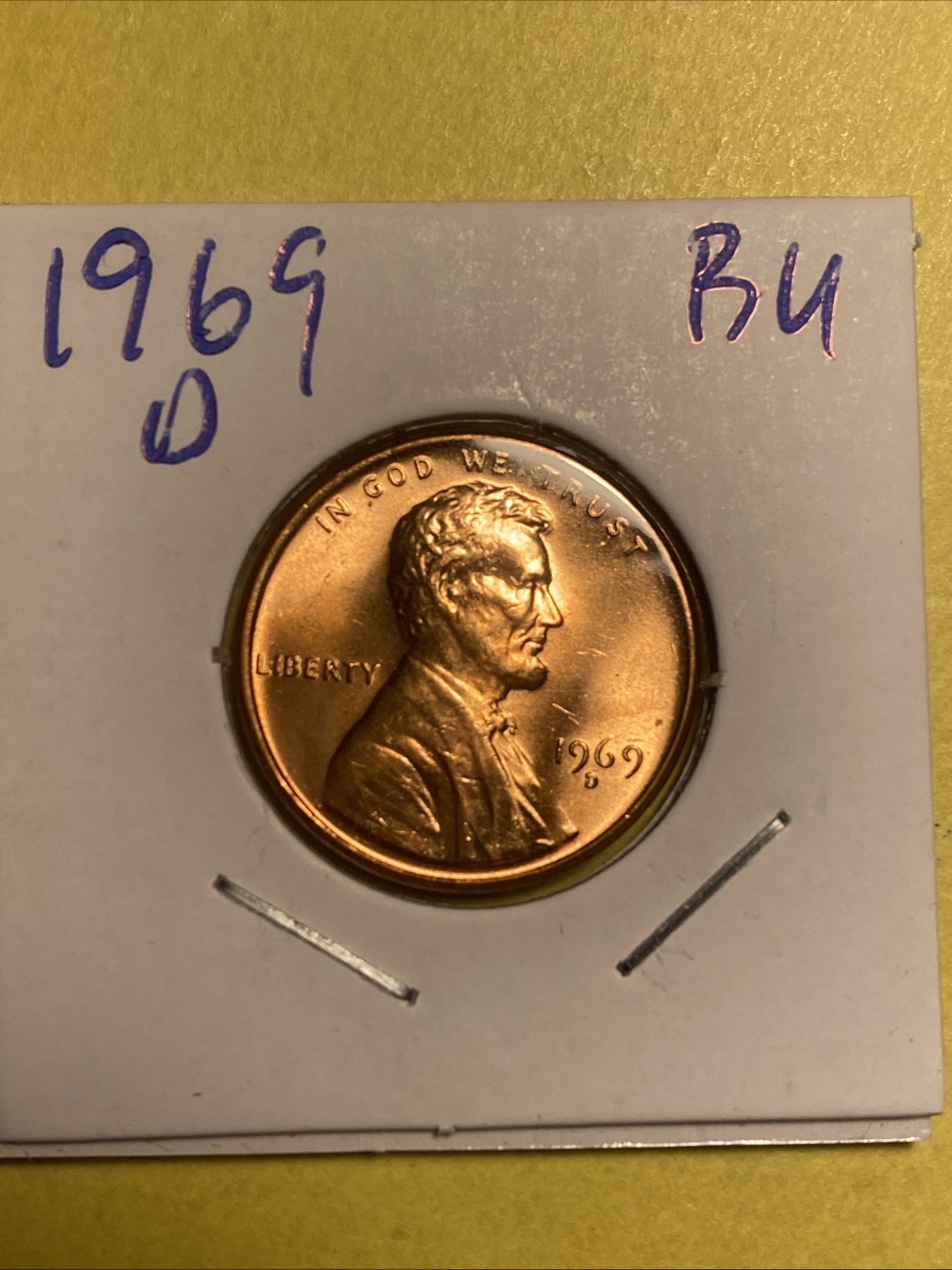 1969-D Lincoln Cent Gem BU From Original Mint Roll Free Shipping