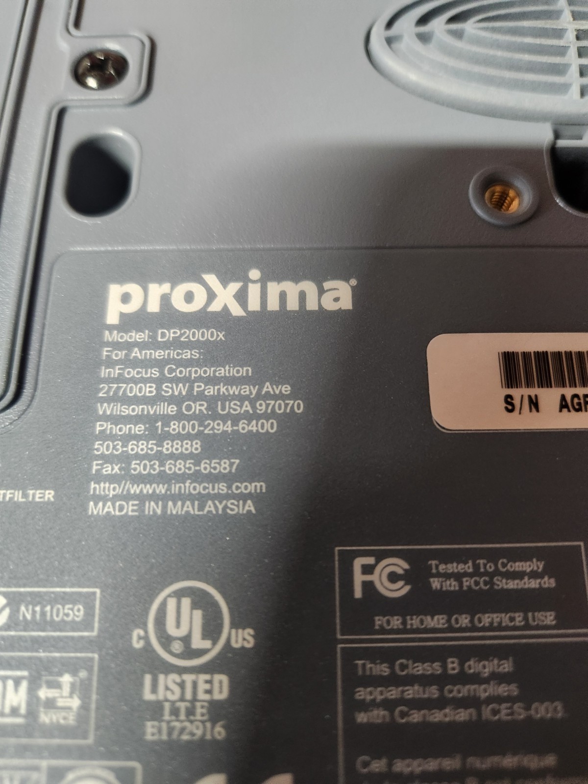 Proxima DP2000x XGA Portable Projector W/Remote ,Cables & Manual Tested Working