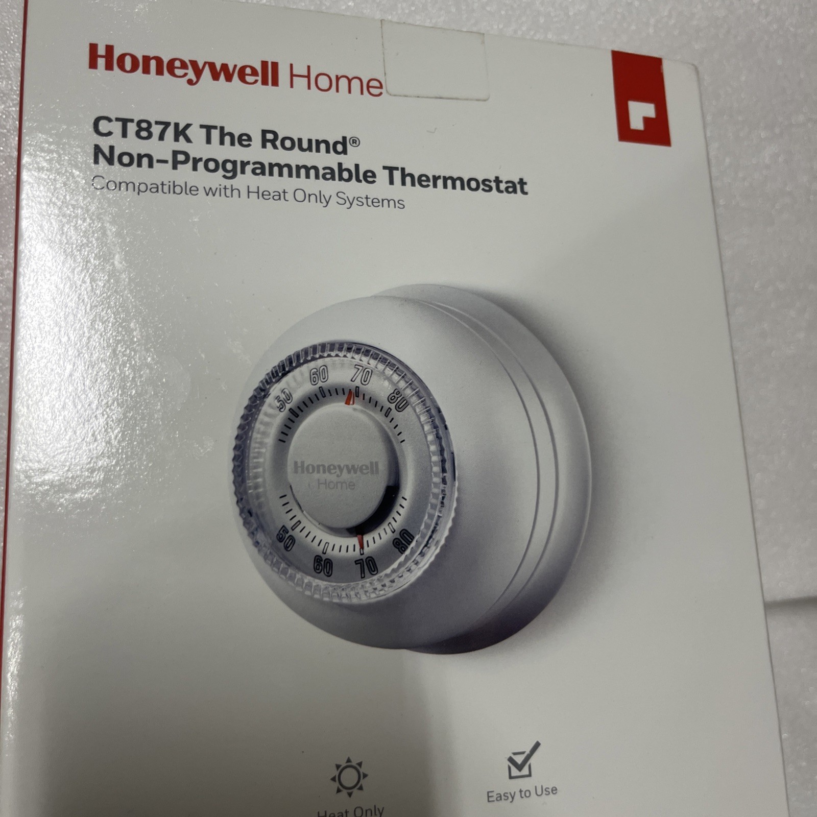 Honeywell Home CT87K The Round Manual Heat Only Thermostat White 32317632-001
