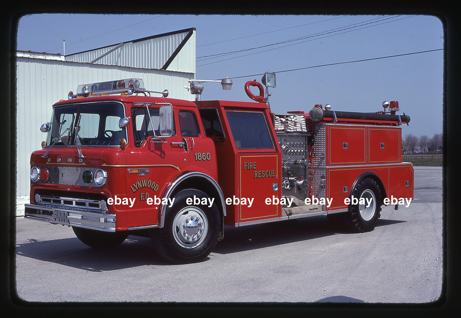 Lynwood IL 1981 Ford C FMC pumper Fire Apparatus Slide