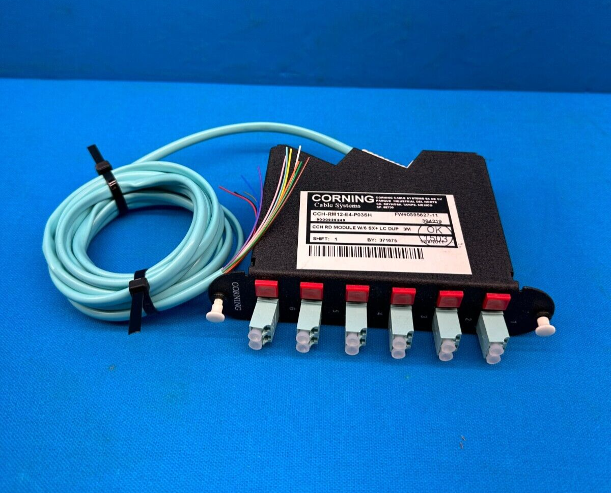 Corning Closet LC Duplex Fiberoptic Connector Housing Module CCH-RM12-E4-P03SH