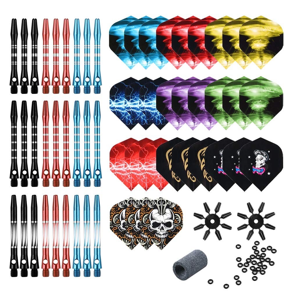 Dart Accessories Kit Including Aluminum Dart shafts,Dart Flights, Flight Save...