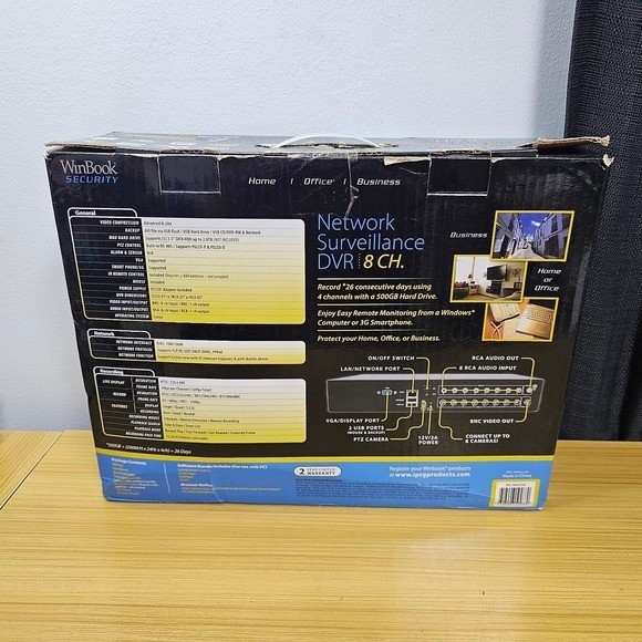 WinBook Security 8-Channel Network Surveillance DVR H. 264
