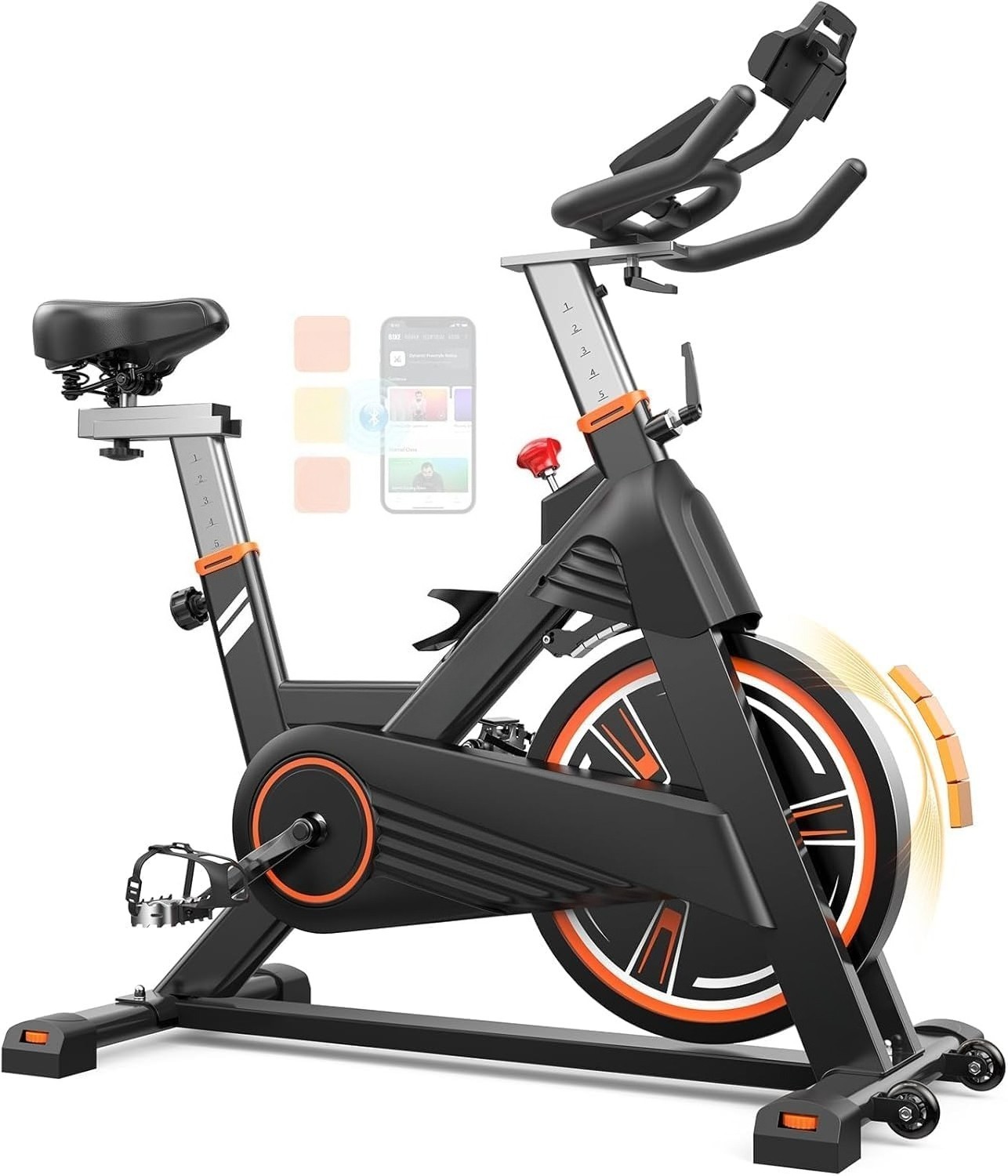 Magnetic Exercise Bike 350 lbs Weight Capacity - Indoor Cycling Bike Stationary