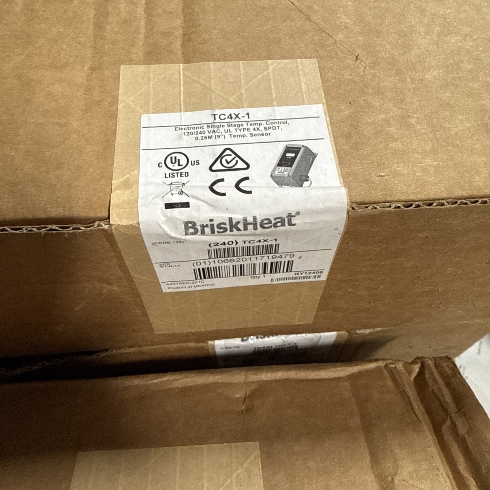 BriskHeat TC4X-1 Temp. Controller with 9" Sensor