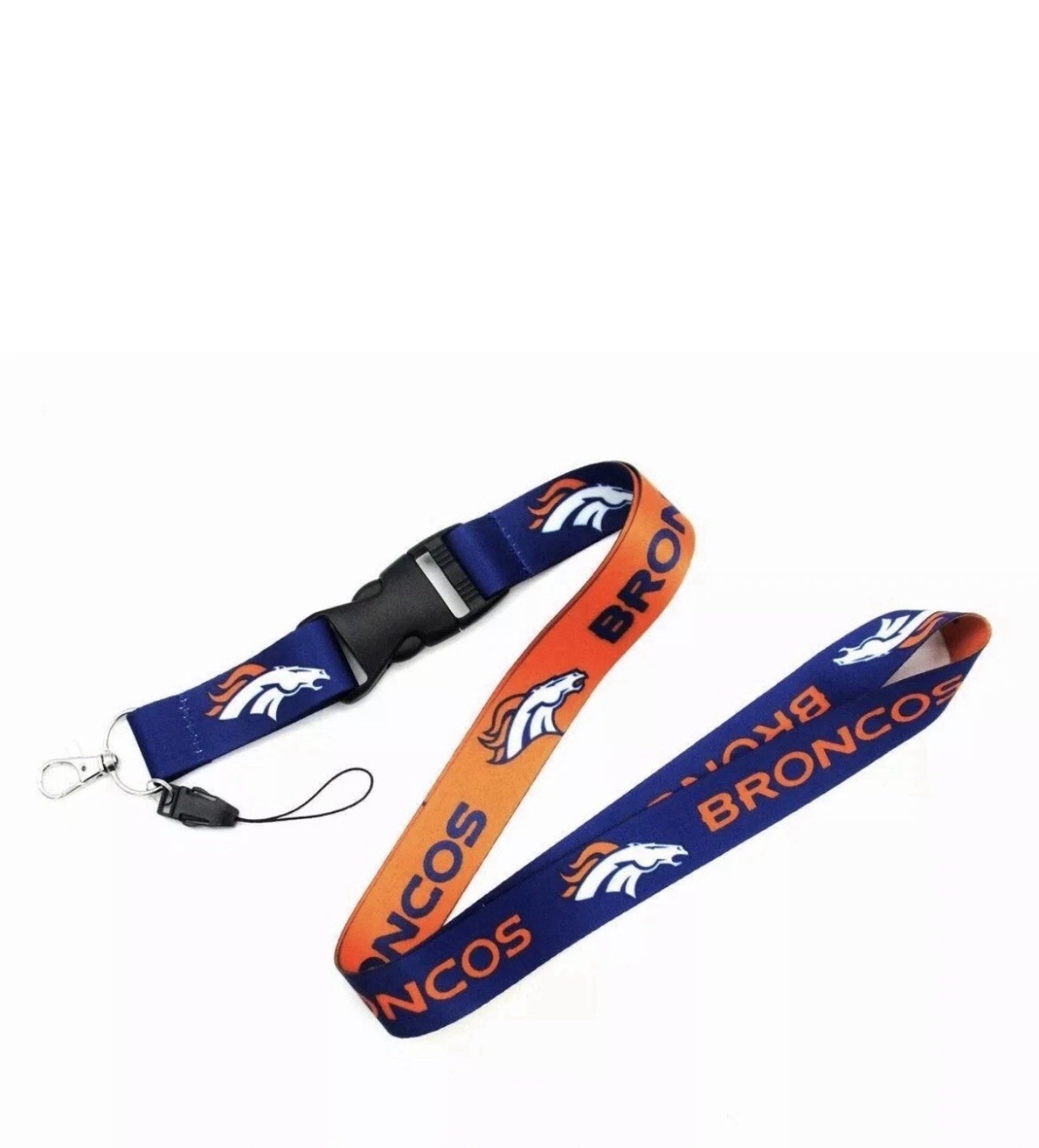 Denver Broncos NFL Football LANYARD DETACHABLE BUCKLE KEY CHAIN US SHIP in 1 day