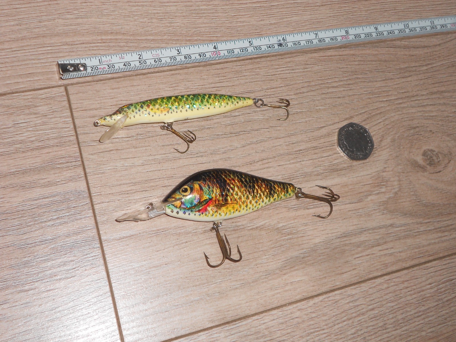 VINTAGE DAM LURES-Humped Perch & Glitter Jack Pike-Germany-PIKE FISHING LURES