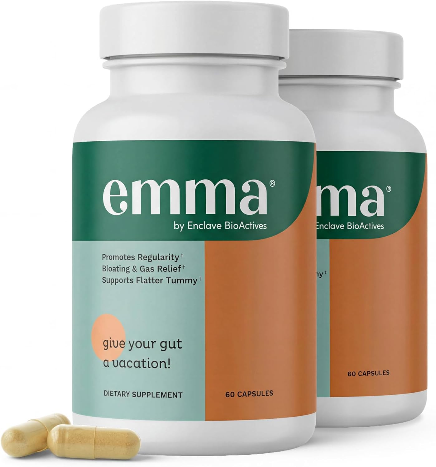 Emma Gut Health 60Caps | Leaky Gut Repair with Magnesium & Berberine 2-Pack