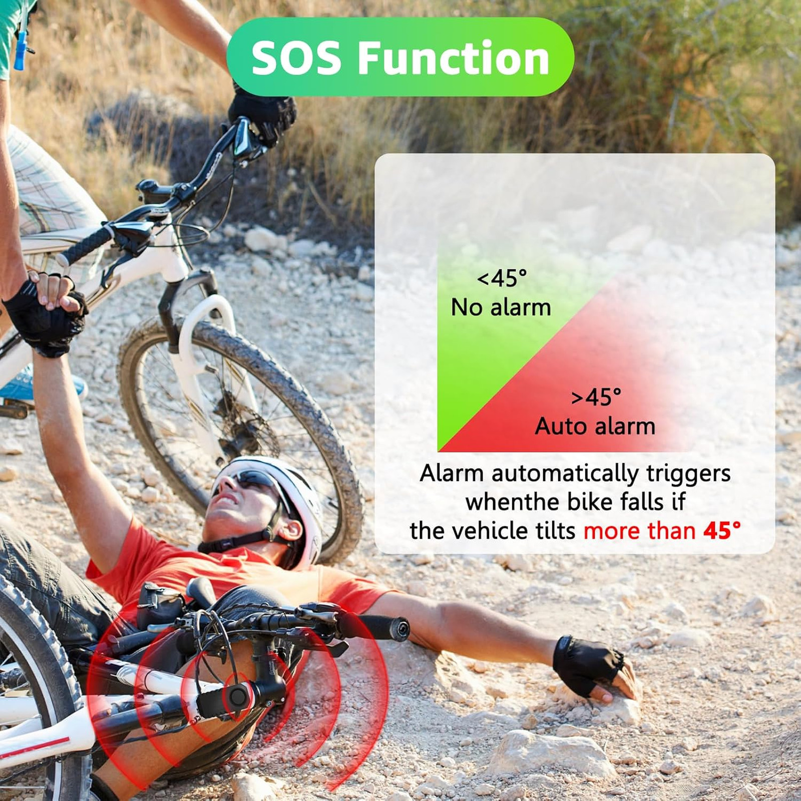 Motorcycle Alarm System with Remote 113dB Waterproof Adjustable Volume and