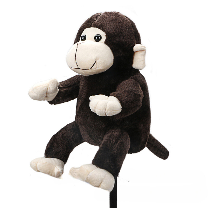Premium Cartoon Plush Monkey Brown Golf Club Head Covers for Driver Head Covers
