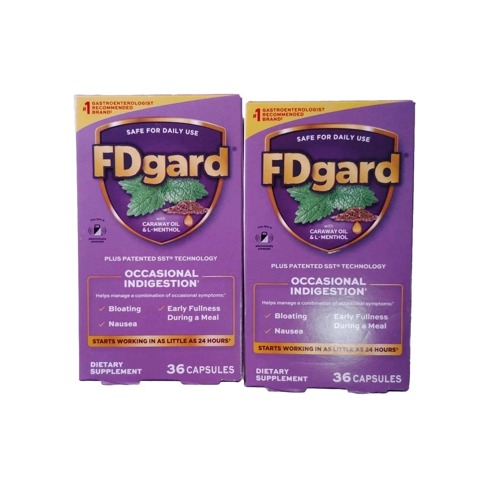 2 Pack-FDgard Caraway Oil Dietary Supplement 36 Capsules EXP 2027+