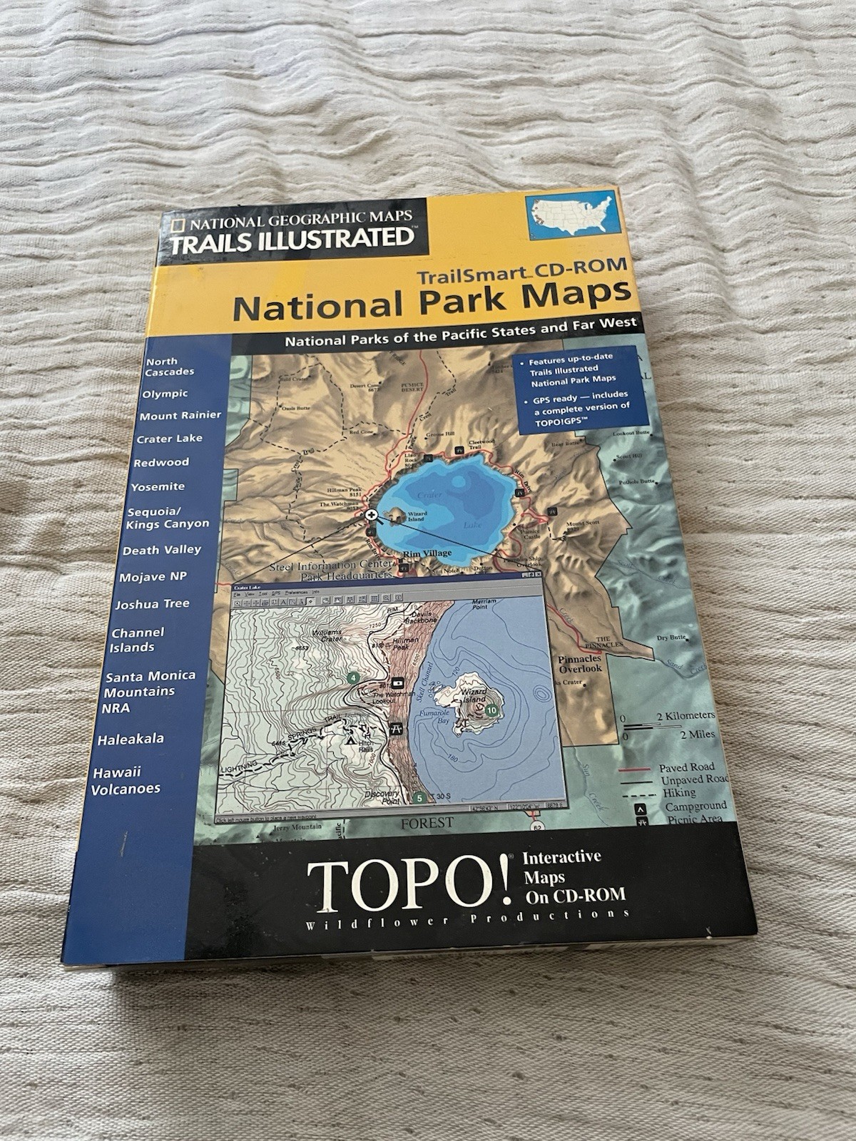 National Geographic TrailSmart CD Rom US National Park Maps Sealed VTG Hiking