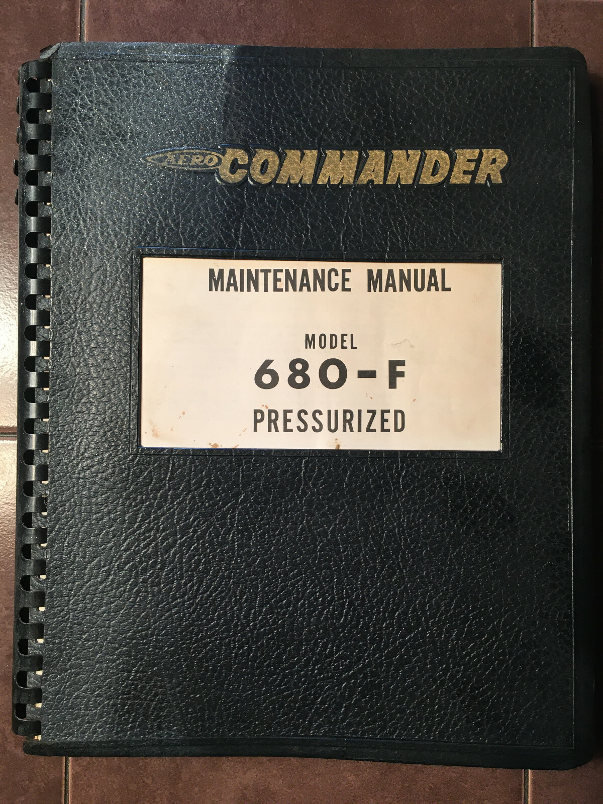 Rockwell Pressurized Aero Commander 680F Maintenance Manual