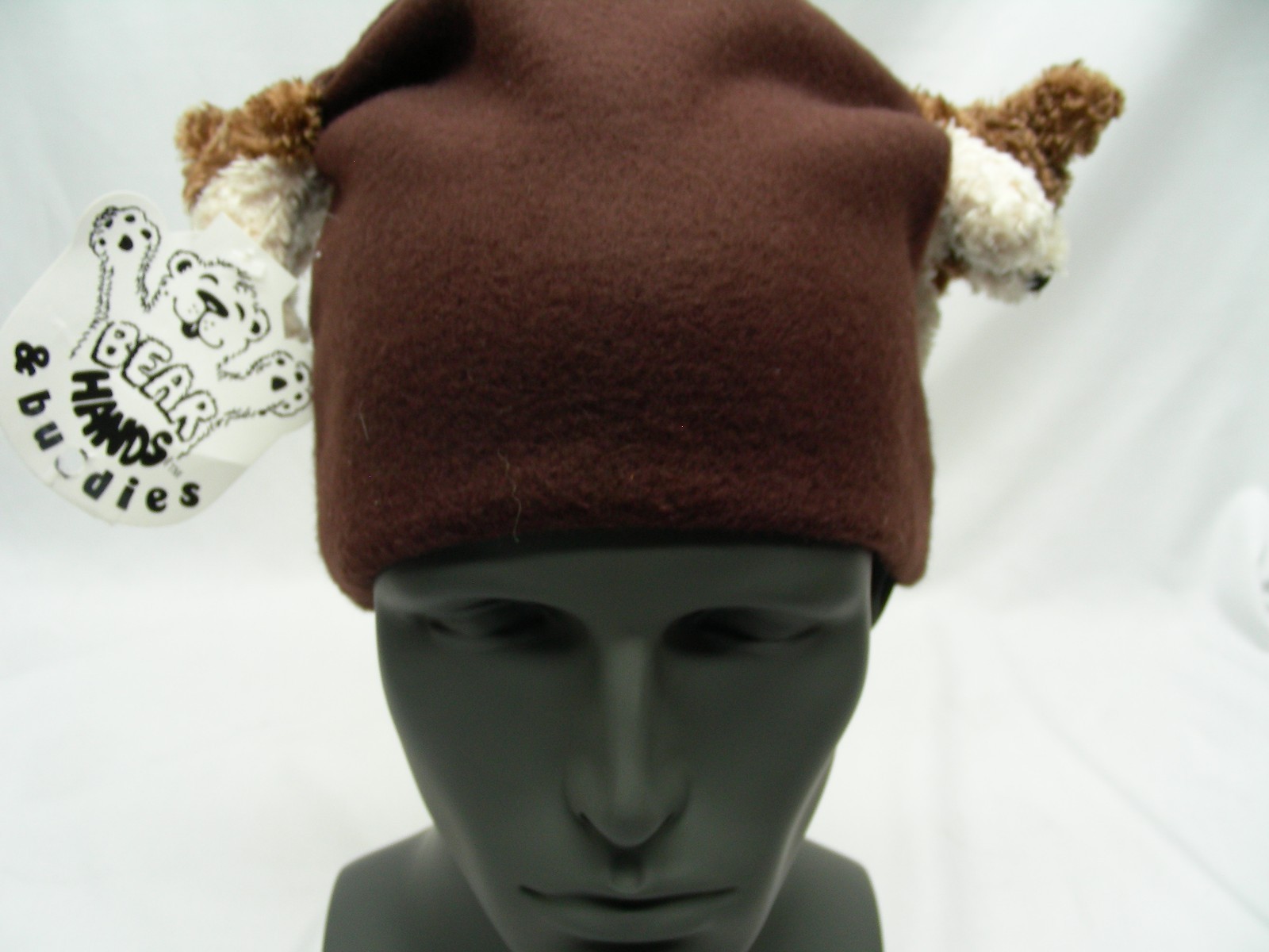 DOG - BEAR HANDS & BUDDIES - BROWN - YOUTH MEDIUM SIZE STOCKING CAP BEANIE HAT!