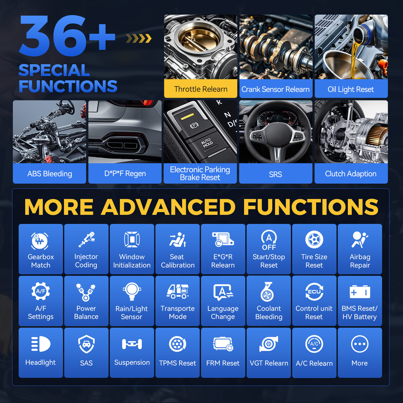 XTOOL D7 V2.0 Bidirectional OBD2 Scanner Full System Diagnostic Tool 36+ Reset