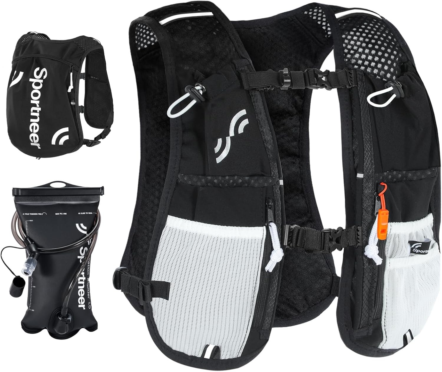 1.5L Water Bladder Hydration Daypack Men Women Outdoor Sports Backpack