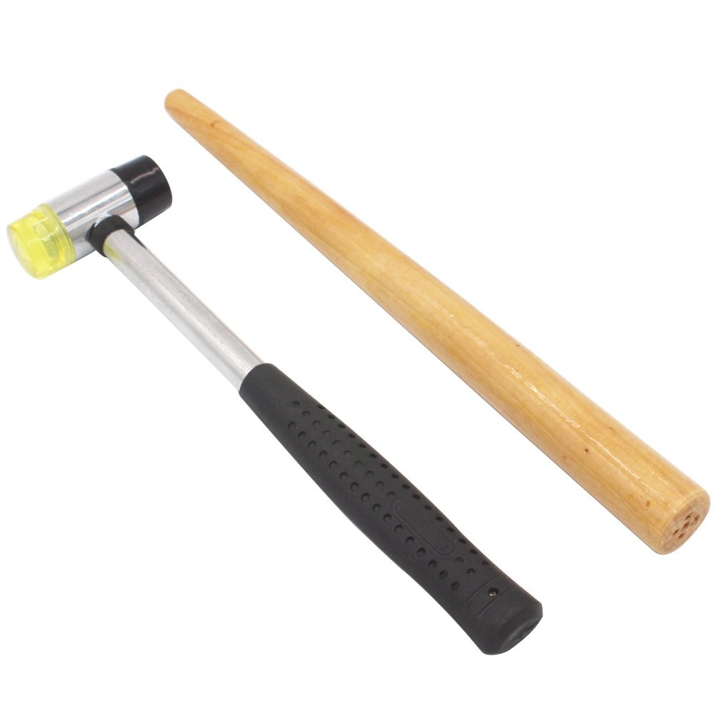 NIUPIKA Jewelers Rubber Hammer Mallet with Wood Ring Mandrel Sizer Sizing Adj...
