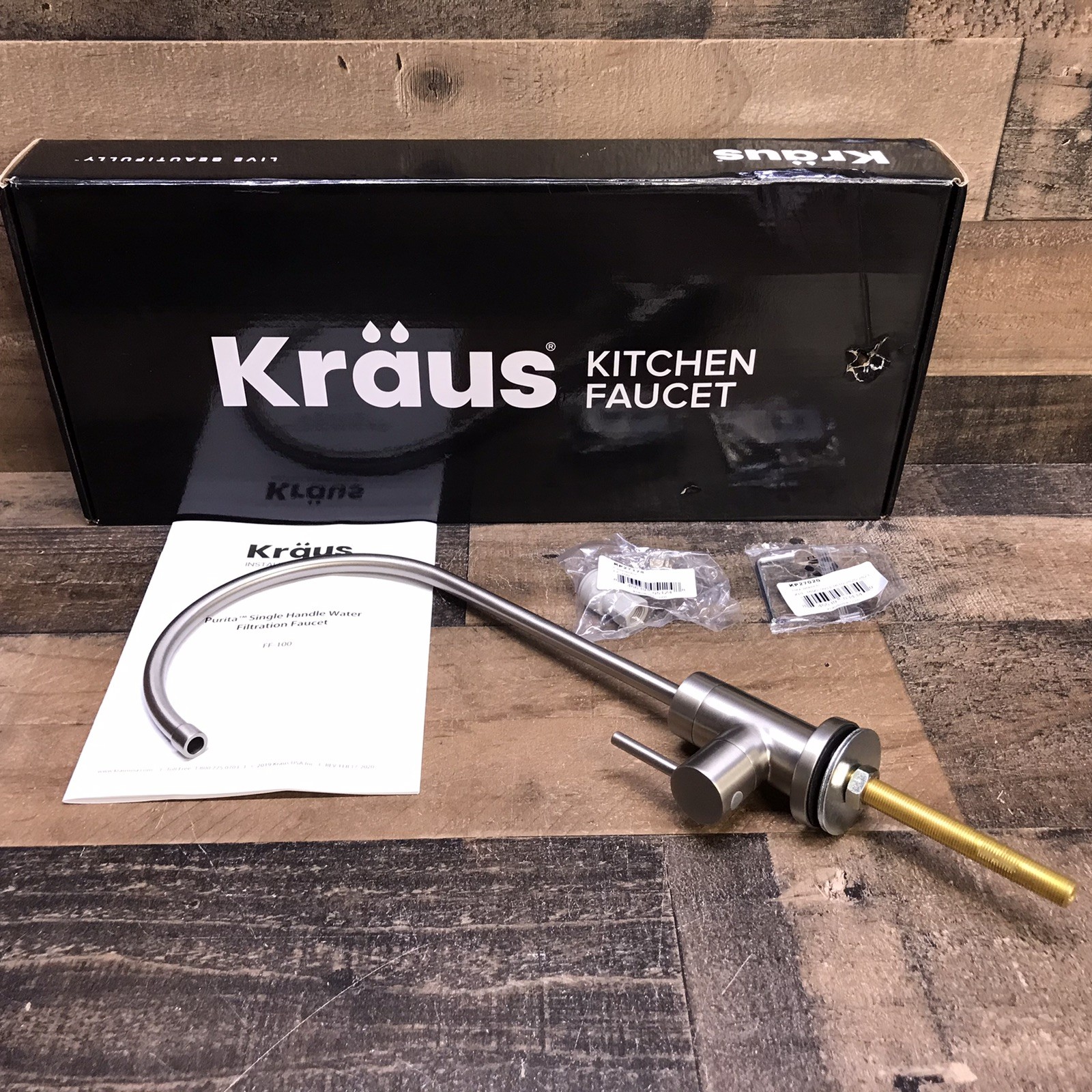 Kraus Purita FF-100SFS Water Filter Faucet Spot Free Stainless *Open Box*