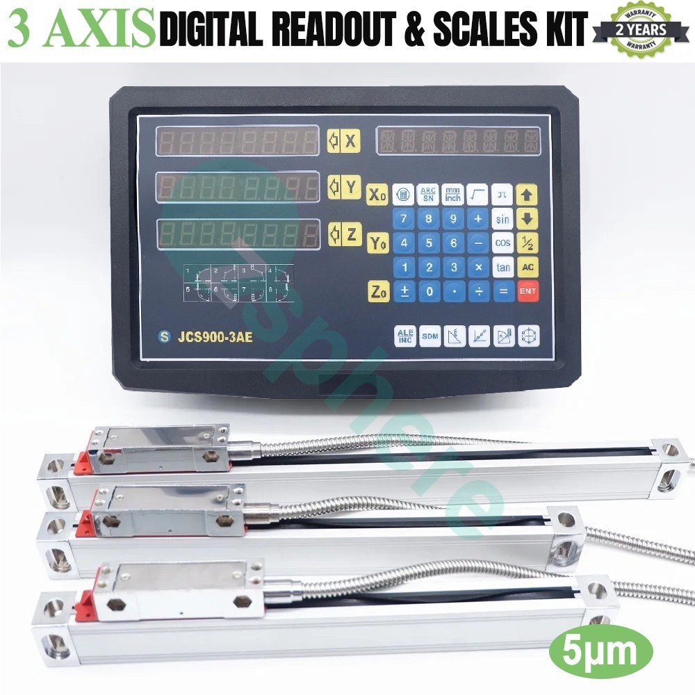 3 Axis DRO Digital Readout Linear Scale High Precision For Milling Lathe Machine