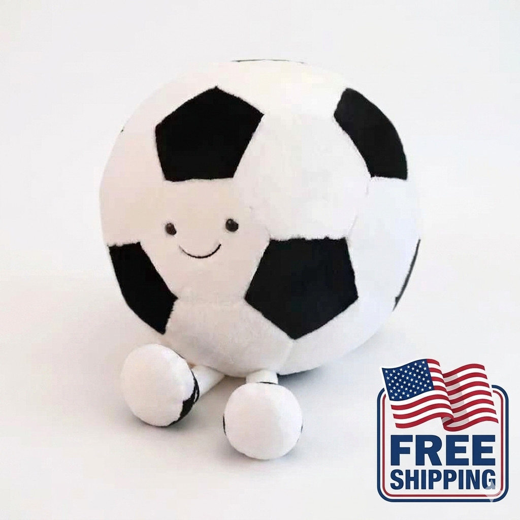 Amuse Bull Soccer Ball Plush Toy-Birthday /Valentine's Day gift- 25CM*USA*