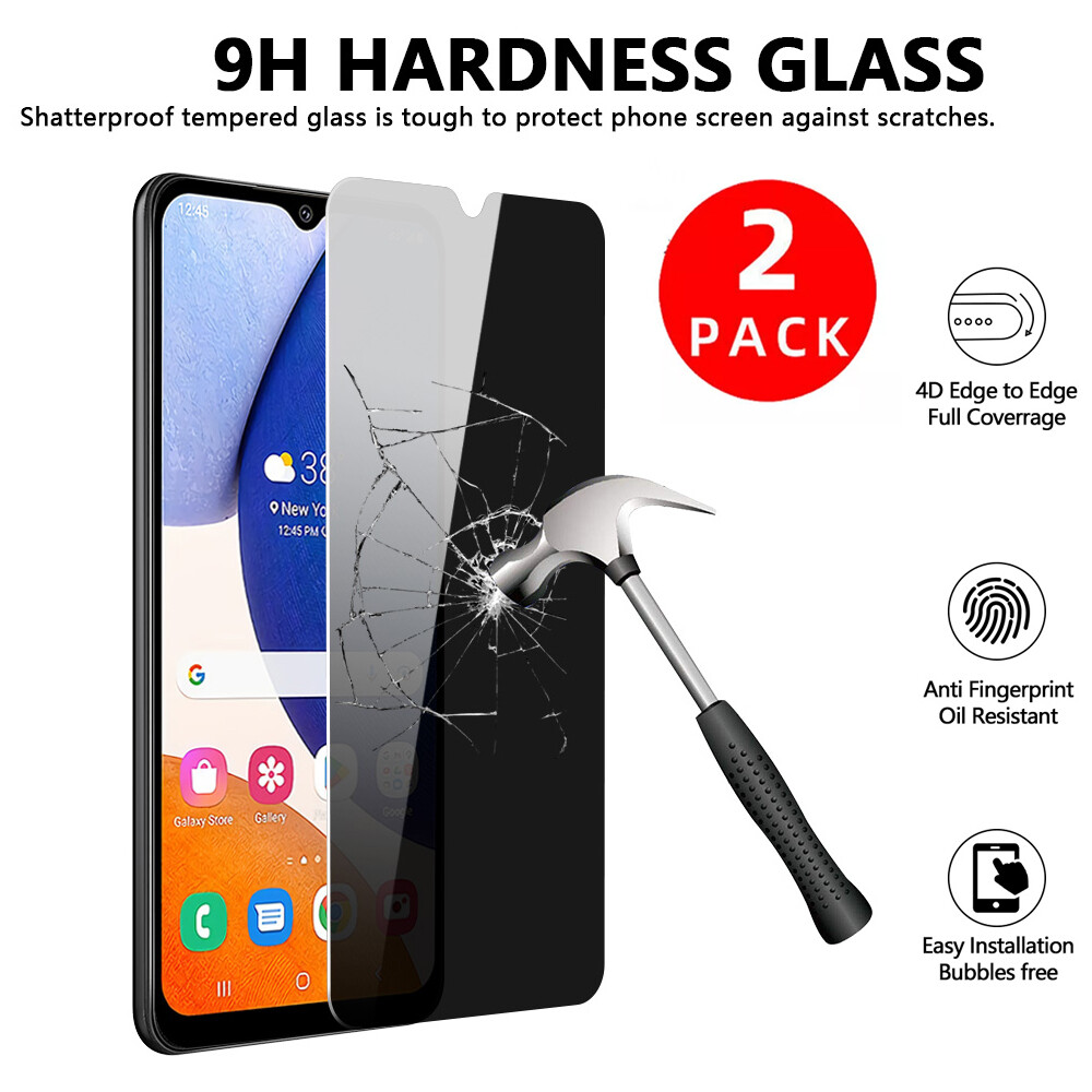 2pack Privacy Anti-Spy For Samsung Galaxy A14 5G Tempered Glass Screen Protector