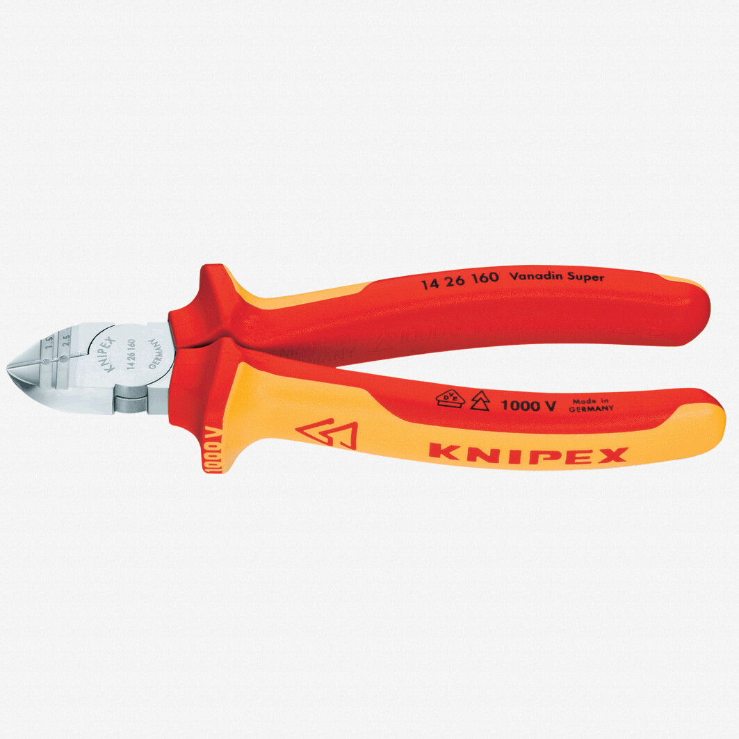 Knipex 6.3" Diagonal Wire Insulation Strippers - Insulated