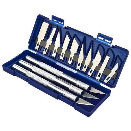 13pc Precision Hobby Craft Knife Set Scalpel Blades Repair Carving Tools Kit
