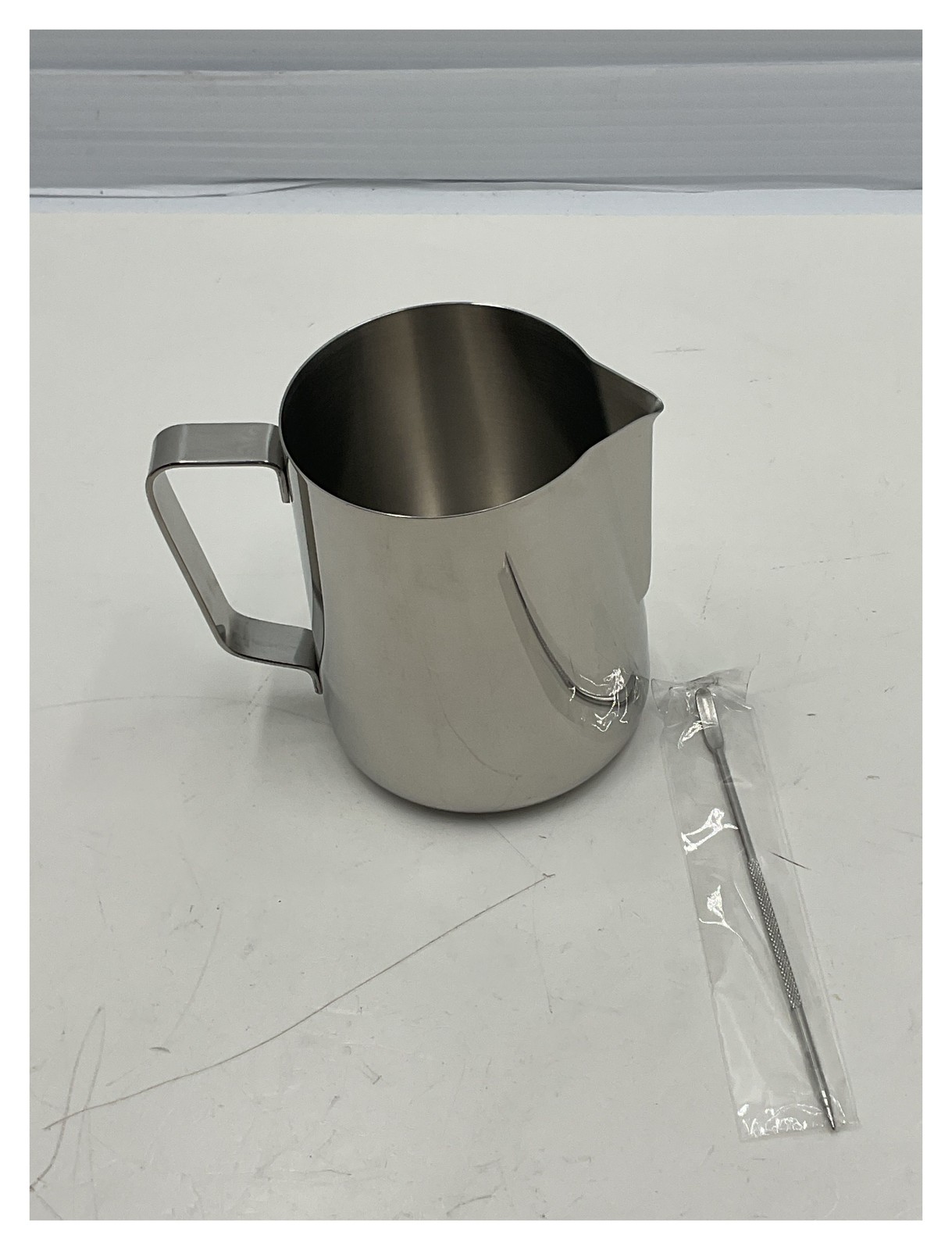 Unbranded Stainless Steel Milk Frothing Pitcher 20oz with Latte Art Tool